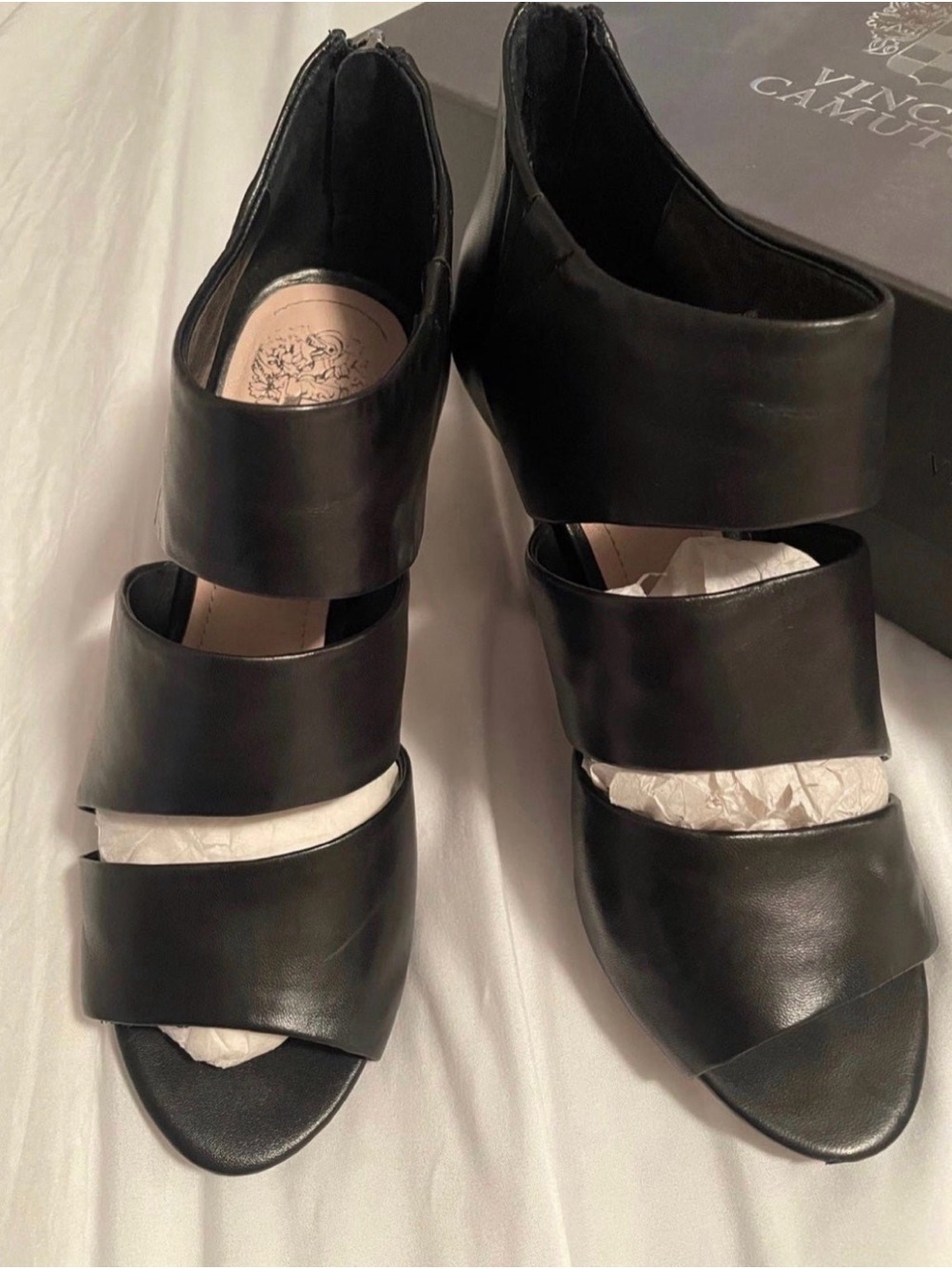 Vince Camuto Black Leather Heels